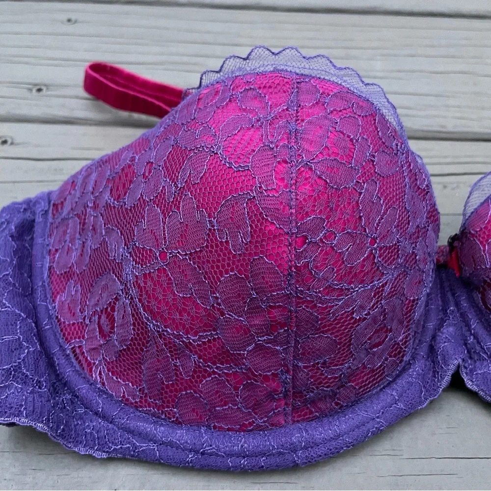Agent Provocateur Hyacinth Bra Purple Pink size 34 DD